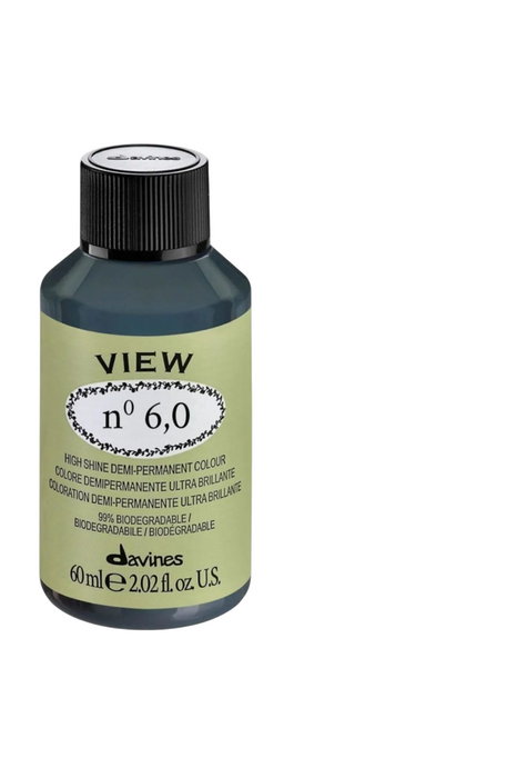 Vopsea demi-permanentă de păr Davines View, nuanța 6.0, 60 ml