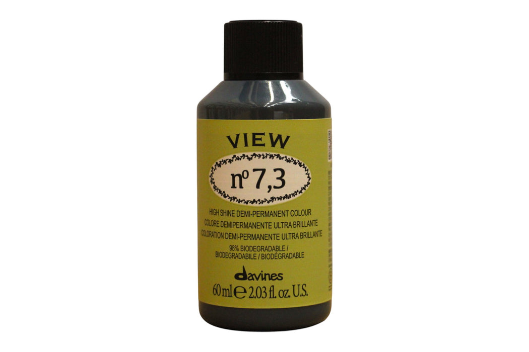 Vopsea demi-permanentă de păr Davines View, nuanța 7.3, 60 ml