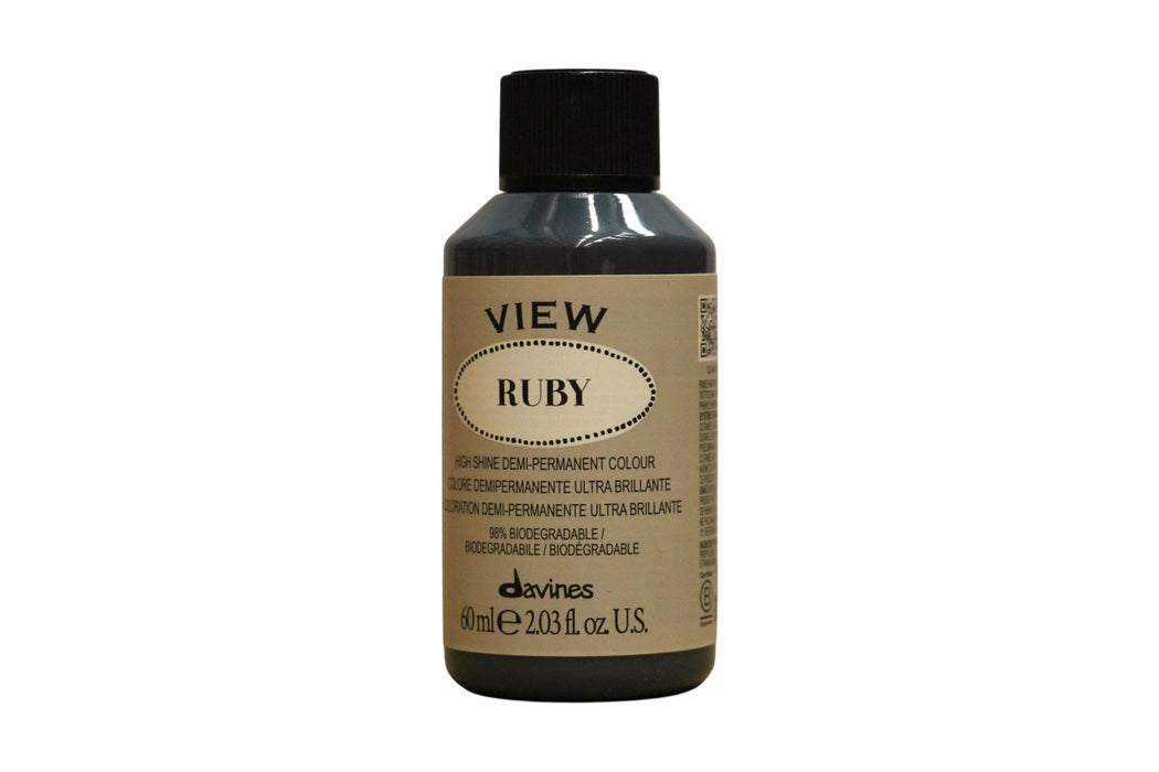 Vopsea demi-permanentă de păr Davines View, nuanța Ruby, 60 ml