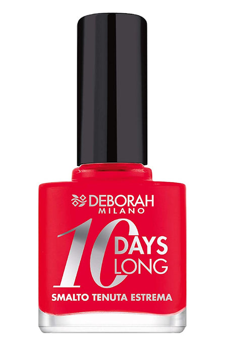 Lac de unghii Deborah 10 Days Long, nuanța EN870 Roșu coral, 11 ml