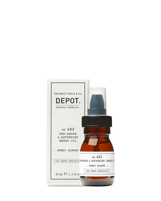 Ulei pre-ras Depot 400 Shave Specifics No. 403, cu migdală dulce, pentru bărbați, 30 ml