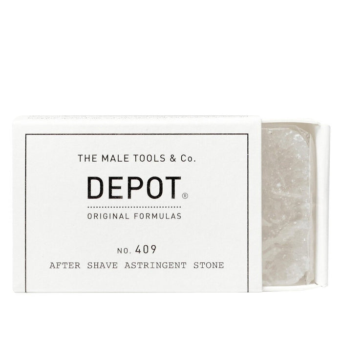 Piatră astringentă după bărbierit Depot 400 Shave Specifics No. 409, cu alaun de potasiu, calmantă, pentru bărbați, 90 g