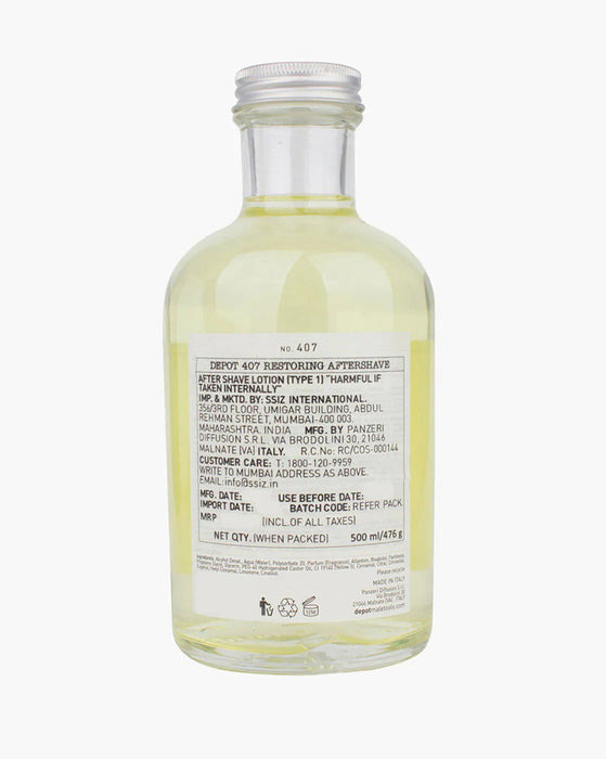 Loțiune după bărbierit Depot 400 Shave Specifics No. 407, pentru bărbați, cu provitamina B5, 500 ml