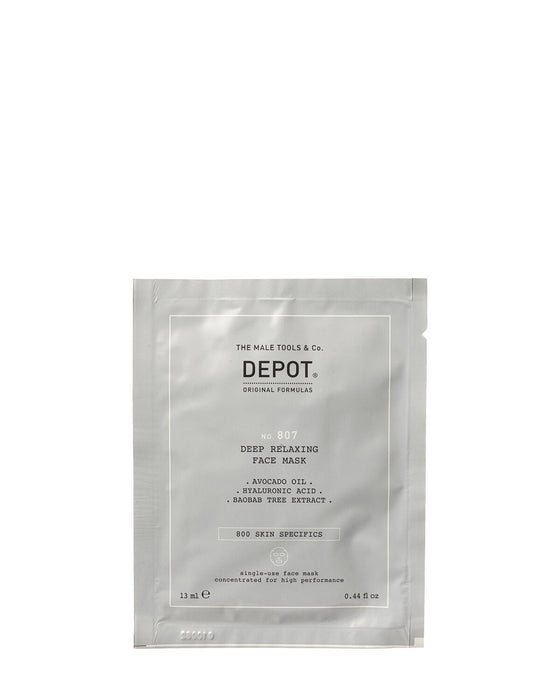 Mască facială Depot 800 Skin Specifics, cu acid hialuronic, calmantă și hidratantă, 12 x 13 ml