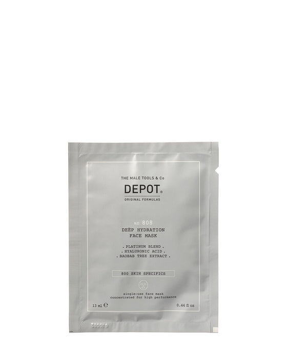 Mască facială Depot 800 Skin Specifics No. 808, cu acid hialuronic, hidratantă, calmantă și revitalizantă, 13 ml