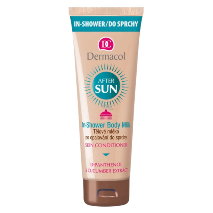 Lapte de corp Dermacol After Sun, pentru utilizare în timpul dușului, hidratant și emolient, 250 ml, tester