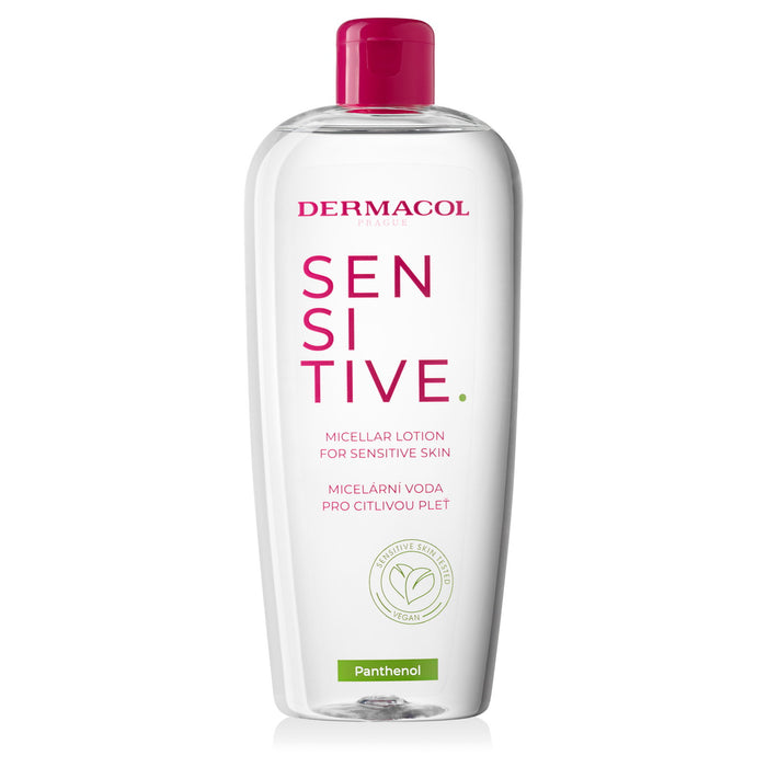 Apă micelară Dermacol Sensitive, pentru ten sensibil, cu pantenol, 400 ml, tester