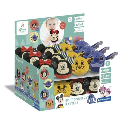 Zornăitoare moi Clementoni Disney Baby, diverse modele, 3+