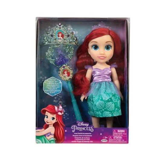 Păpușă Jakks Pacific Disney Princess Share with Me, Ariel, cu accesorii, 3+ ani