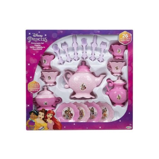 Set de servire pentru ceai Jakks Pacific Disney, diverse modele, 26 de piese, 3+ ani