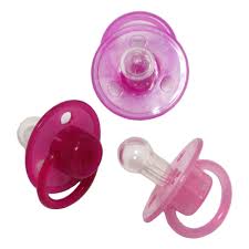 Set de 3 suzete Baby Pure, nuanțe de roz