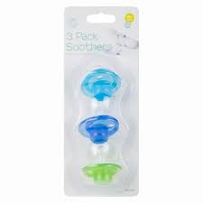 Set de 3 suzete Baby Pure, albastru și verde