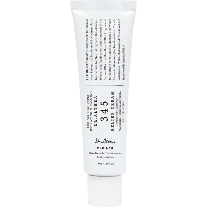 Cremă de față Dr. Althea 345 Relief, hidratantă, pentru toate tipurile de ten, 50 ml