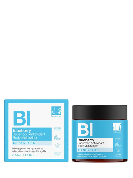 Loțiune de corp Dr Botanicals Blueberry Superfood Antioxidant, hidratantă, pentru toate tipurile de piele, 30 ml