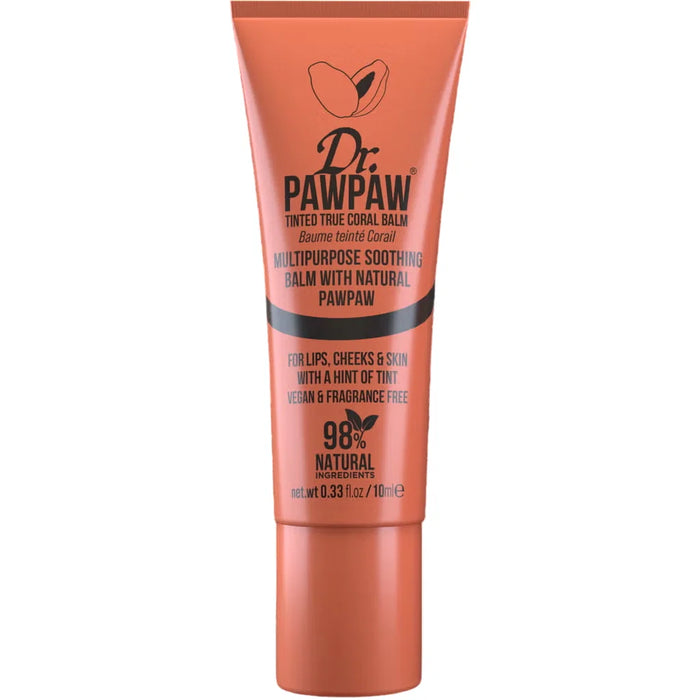 Balsam pentru buze și obraji Dr. PawPaw Multipurpose, nuanța True Coral, vegan, fără parfum, 10 ml