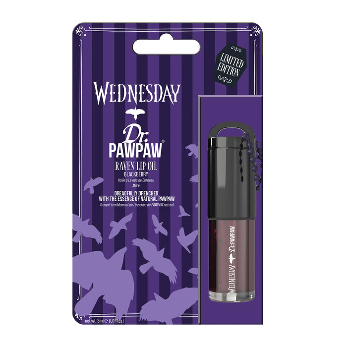 Ulei de buze Dr. PawPaw Wednesday Raven, lucios, cu mure, 3 ml