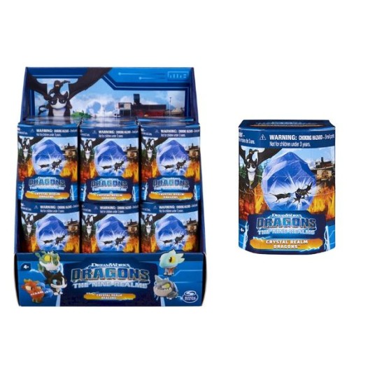 Figurină surpriză SpinMaster DreamWorks Dragons: The Nine Realms, Crystal Realm, diverse modele, 4+ ani