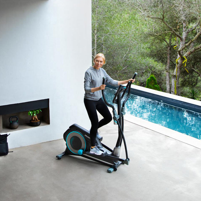 Bicicletă eliptică Cecotec Drumfit Elliptical 9000 Eir Pro, volantă de 9 kg, pas de 38 cm, rezistență motorizată