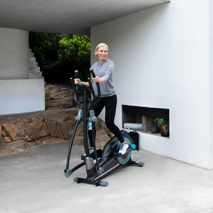 Bicicletă eliptică Cecotec Drumfit Elliptical 9000 Eir Pro, volantă de 9 kg, pas de 38 cm, rezistență motorizată