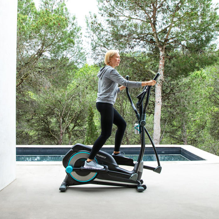 Bicicletă eliptică Cecotec Drumfit Elliptical 9000 Eir Pro, volantă de 9 kg, pas de 38 cm, rezistență motorizată