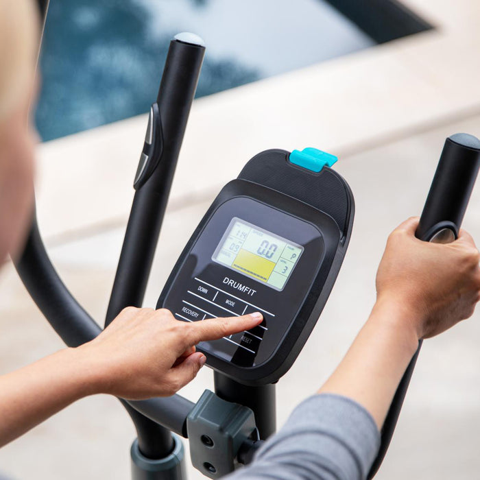 Bicicletă eliptică Cecotec Drumfit Elliptical 9000 Eir Pro, volantă de 9 kg, pas de 38 cm, rezistență motorizată