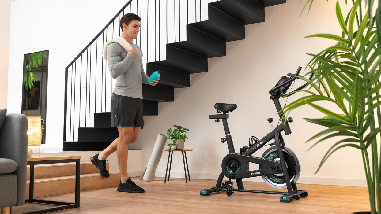 Bicicletă fitness indoor Cecotec Drumfit Indoor 6000 Forcis, volantă 6 kg, utilizator până la 120 kg, 48,5 × 107 × 112 cm