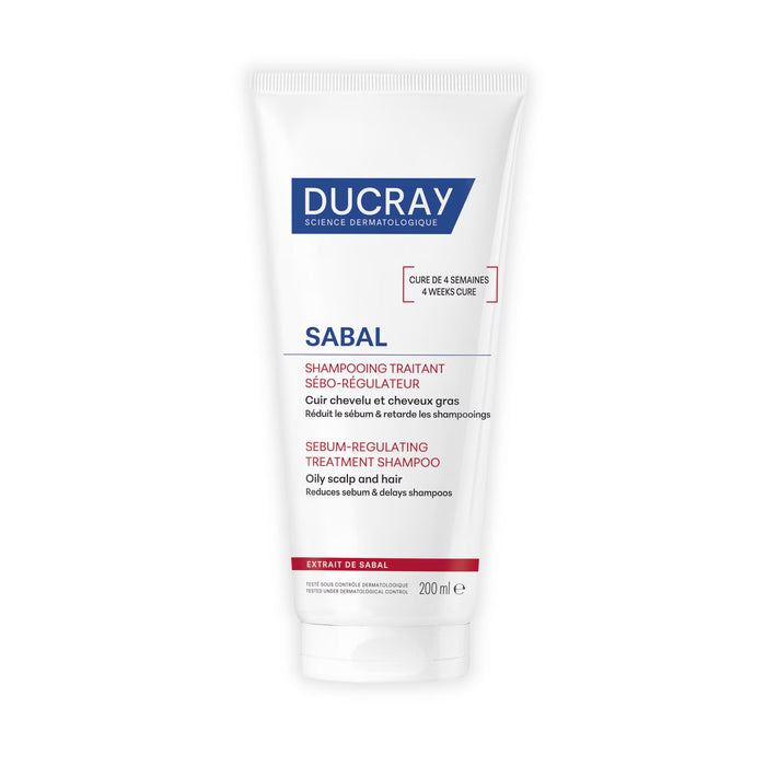 Șampon Ducray Sabal Argeal, pentru păr gras, cu controlul sebumului, 200 ml