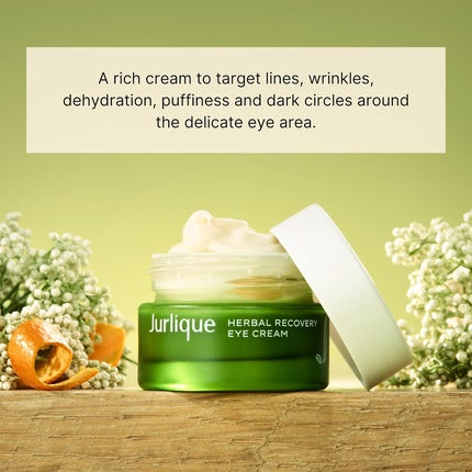 Cremă de ochi Jurlique Herbal Recovery - Anti-îmbătrânire pentru riduri, labe de gâscă, cearcăne și umflături, 15ml