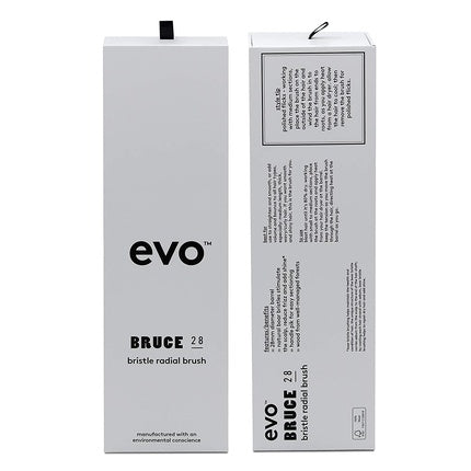 Perie Radială Evo Bruce 28mm - Perie de Styling cu Fibre Naturale pentru Femei și Bărbați