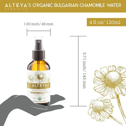 Spray apă de mușețel Alteya, 120ml, certificat USDA Organic