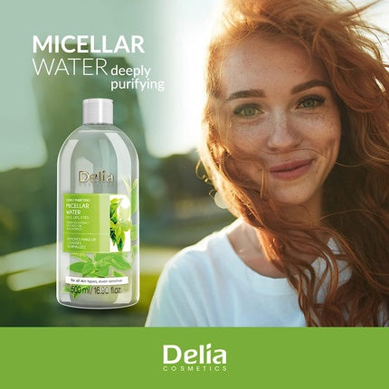 Loțiune Micelară Purificatoare Delia Cosmetics cu Extract de Ceai Verde și Ulei de Avocado 500ml