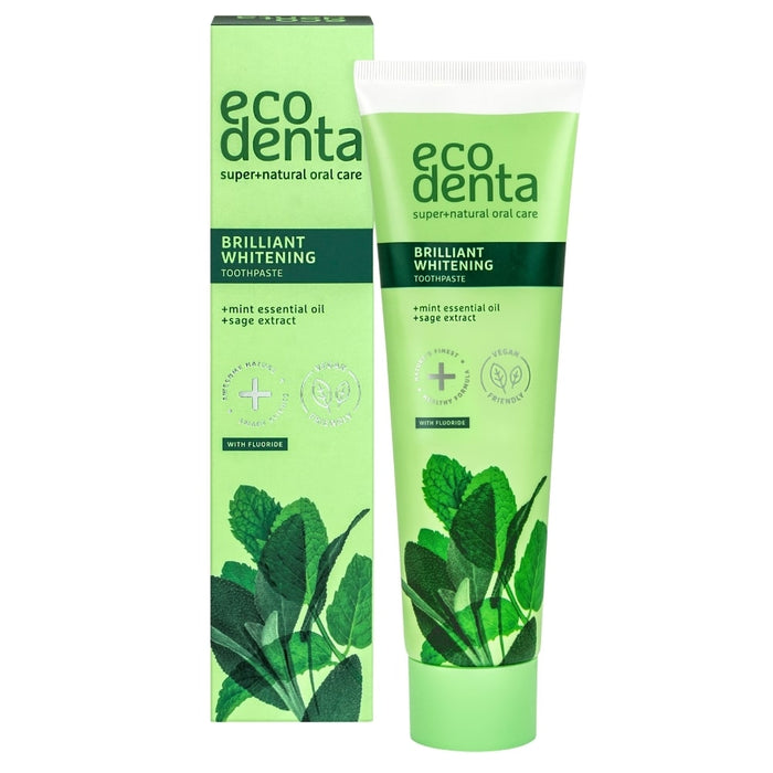 Pastă de dinți Ecodenta Brilliant Whitening, pentru albire, 100 ml