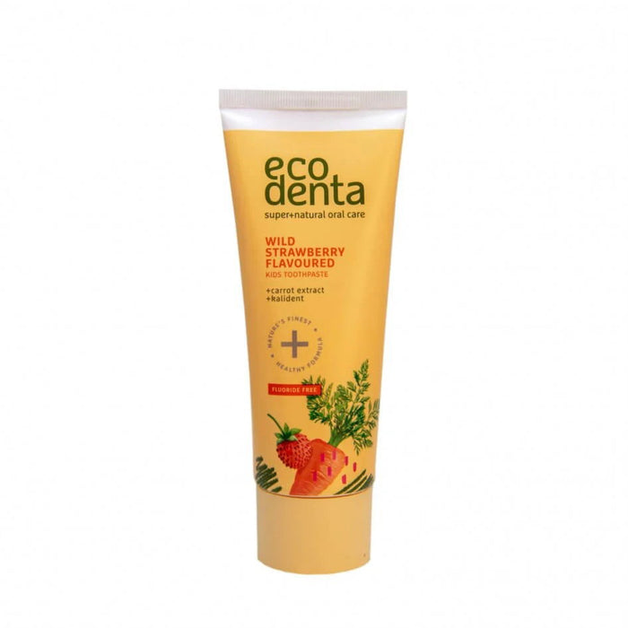 Pastă de dinți Ecodenta Wild Strawberry, pentru copii, fără fluor, 75 ml