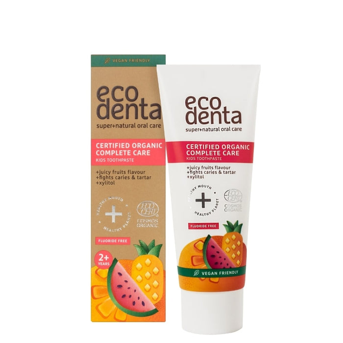 Pastă de dinți Ecodenta Certified Organic Complete Care, pentru copii de la 2 ani, fără fluor, 75 ml