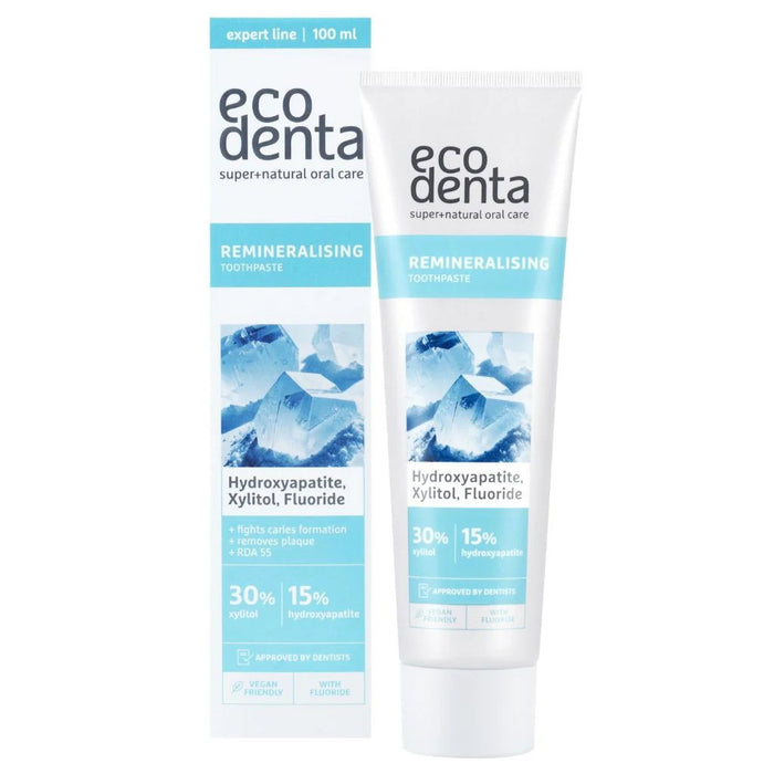 Pastă de dinți Ecodenta Remineralising, anticarii, antiplacă, 100 ml