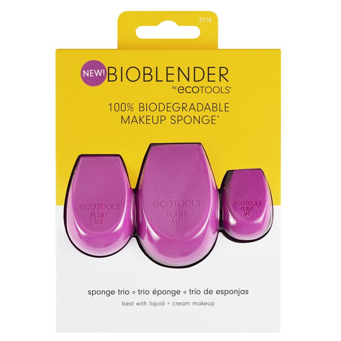 Set burete de machiaj EcoTools BioBlender, biodegradabil, violet, 3 buc