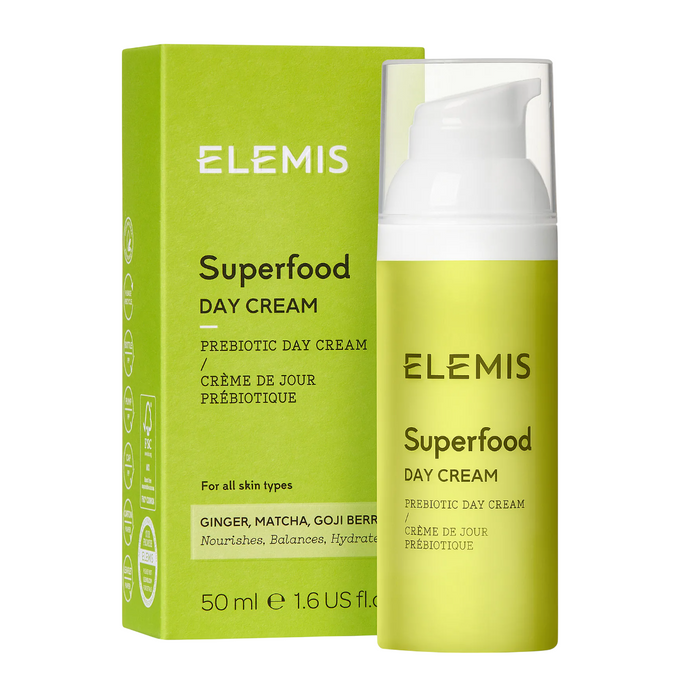 Cremă de zi Elemis Superfood, hidratantă, prebiotică, pentru toate tipurile de ten, 50 ml
