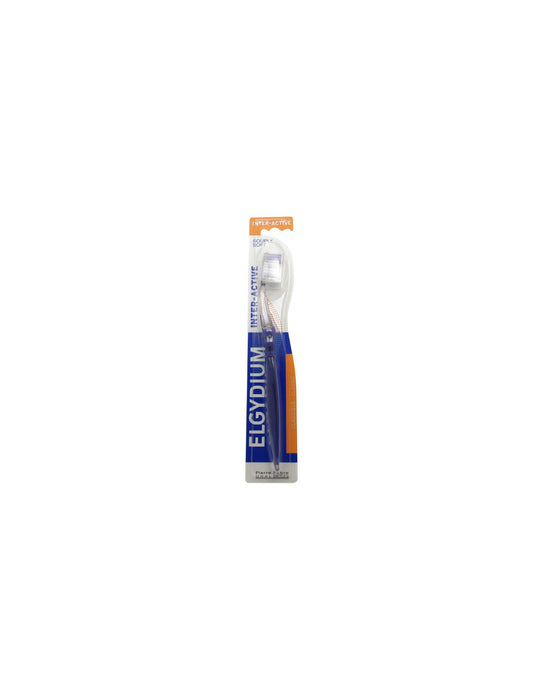 Periuță de dinți Elgydium Inter-Activ Soft, peri moi, multicolor