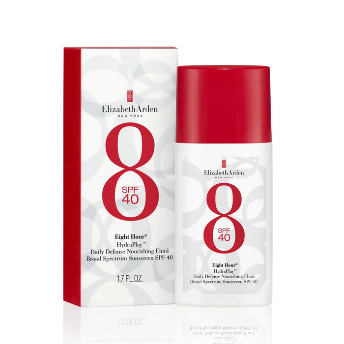 Fluid de față Elizabeth Arden Eight Hour HydraPlay, hidratant, de zi, SPF 40, 50 ml