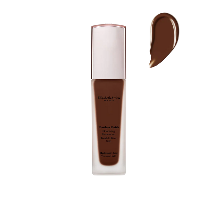 Fond de ten cremos Elizabeth Arden Flawless Finish Skincaring, cu acid hialuronic, purtare îndelungată, nuanța 620N Deep Neutral, 30 ml