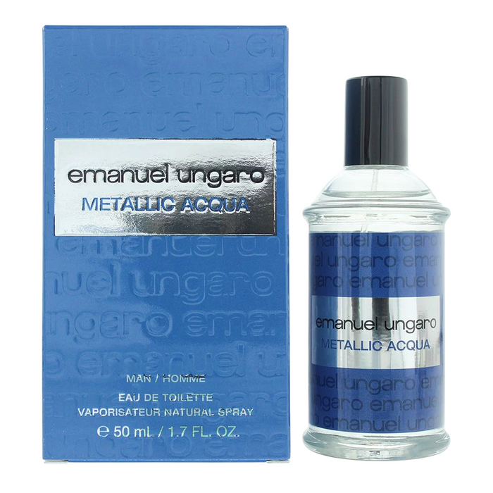 Apă de toaletă Emanuel Ungaro Metalic Acqua, pentru bărbați, 50 ml