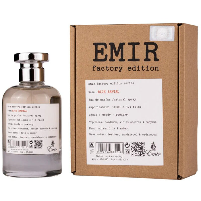 Apă de parfum Emir Rich Santal Factory Edition, unisex, 100 ml