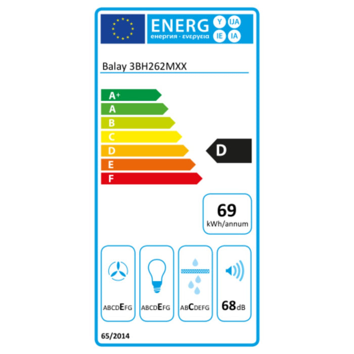 Hotă Convențională Balay 3BH262MXX (60 cm)