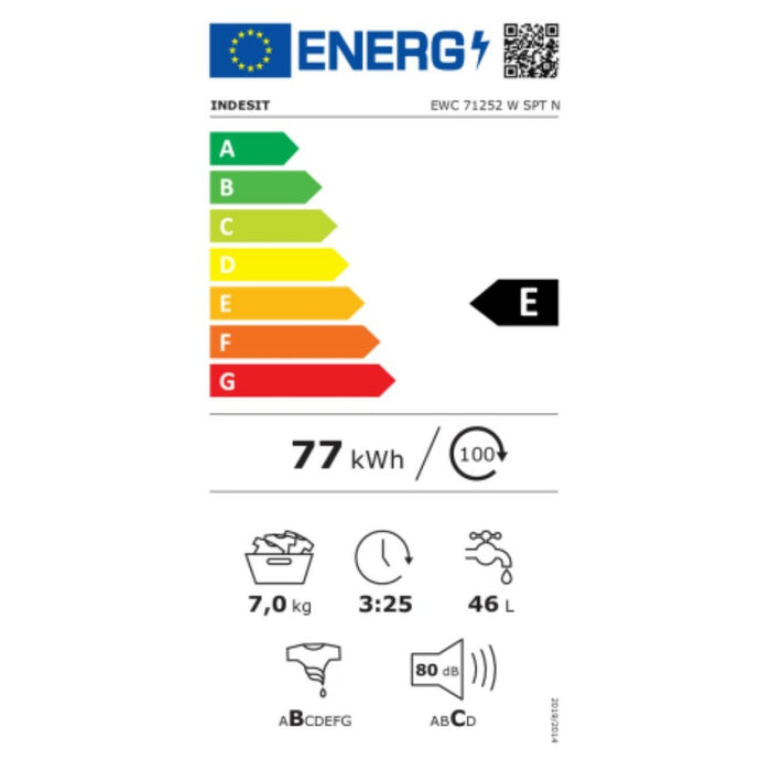 Mașină de spălat Indesit EWC 71252 W SPT N 1000 rpm Alb 59,5 cm 1200 rpm 7 kg