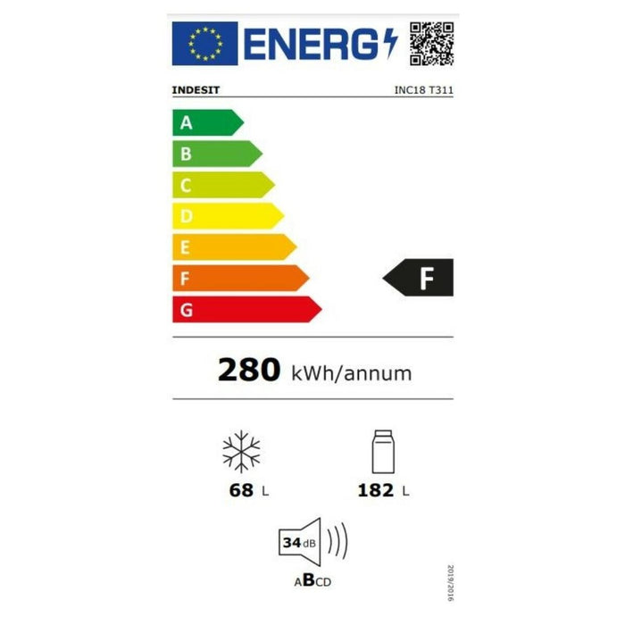 Frigider combinat Hotpoint-Ariston INC18T311 Alb (177 x 54 cm)