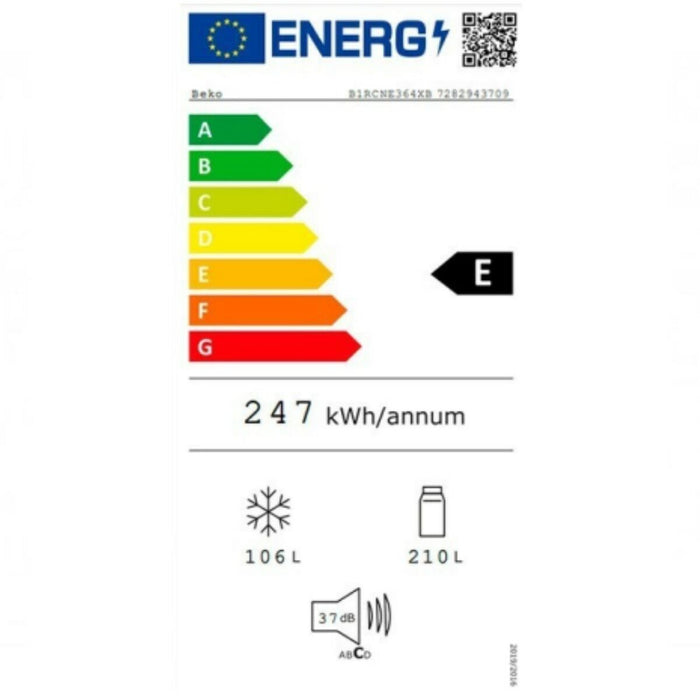 Frigider combinat BEKO B1RCNE364XB Oțel inoxidabil 186 x 60 cm