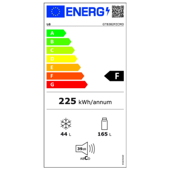 Frigider combinat LG GTB382PZCMD Oțel inoxidabil (152 x 55 cm)