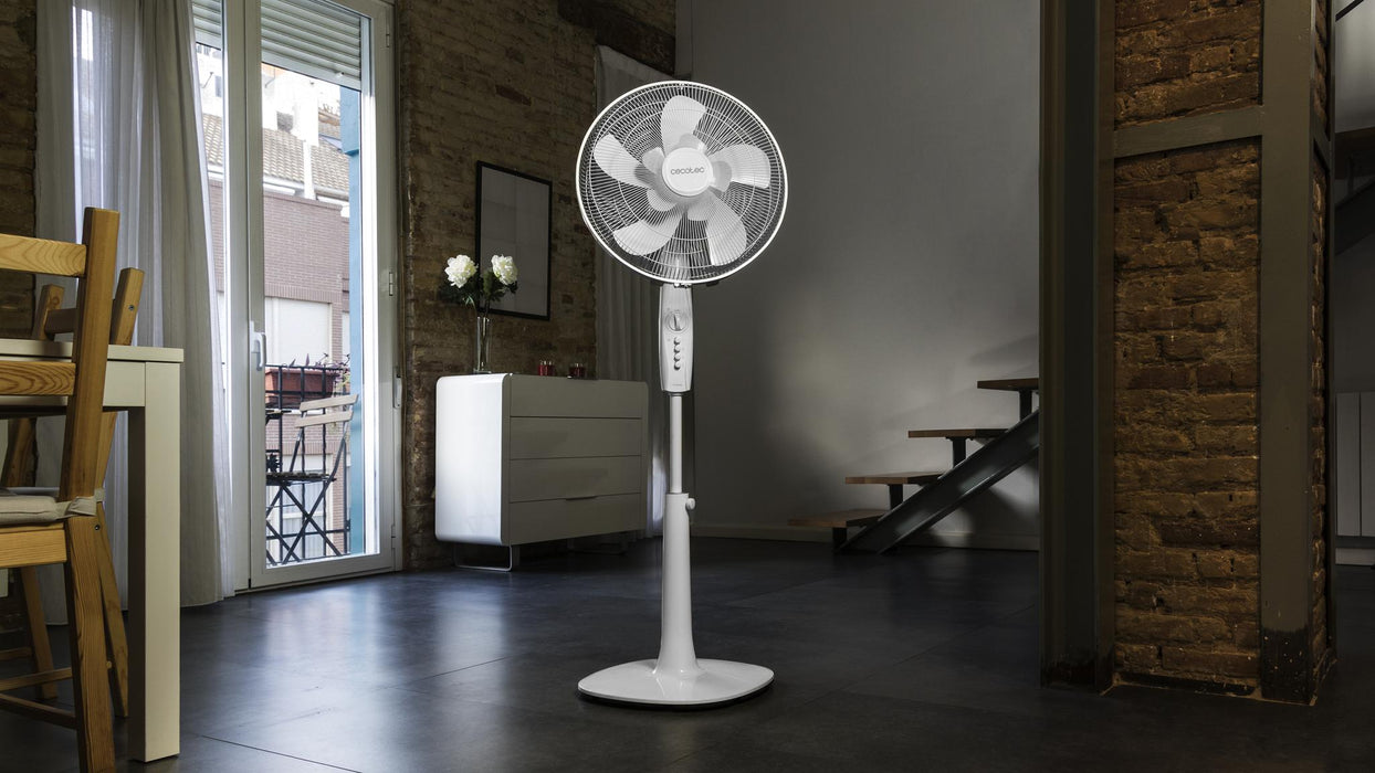 Ventilator cu picior Cecotec EnergySilence 1010 Extremeflow, 60 W, diametru 40 cm, 3 viteze, alb