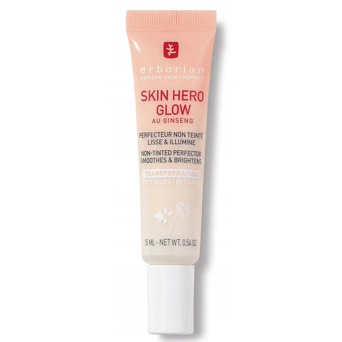 Emulsie de față Erborian Skin Hero Glow, cu ginseng, netezitoare și iluminatoare, 15 ml
