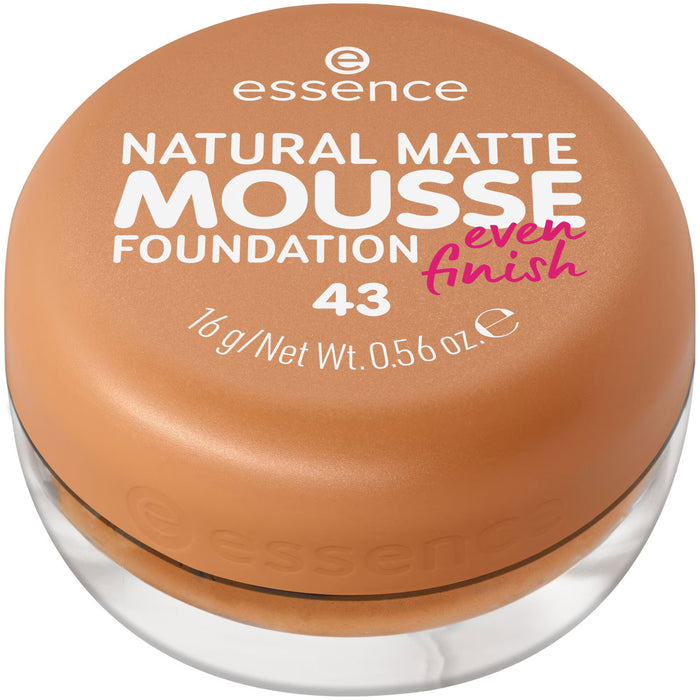 Fond de ten tip mousse Essence Natural Matte, finisaj mat, nuanța 43, 16 g